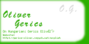 oliver gerics business card